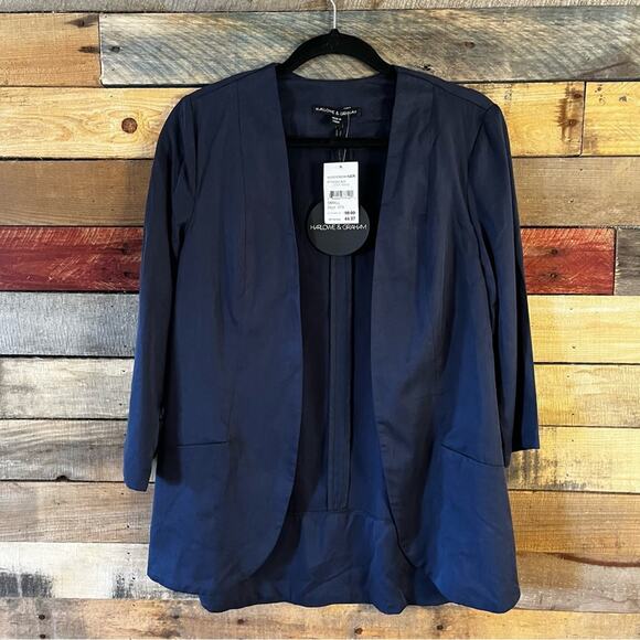 Harlowe & Graham Navy Jacket Size Small - Picture 1 of 10